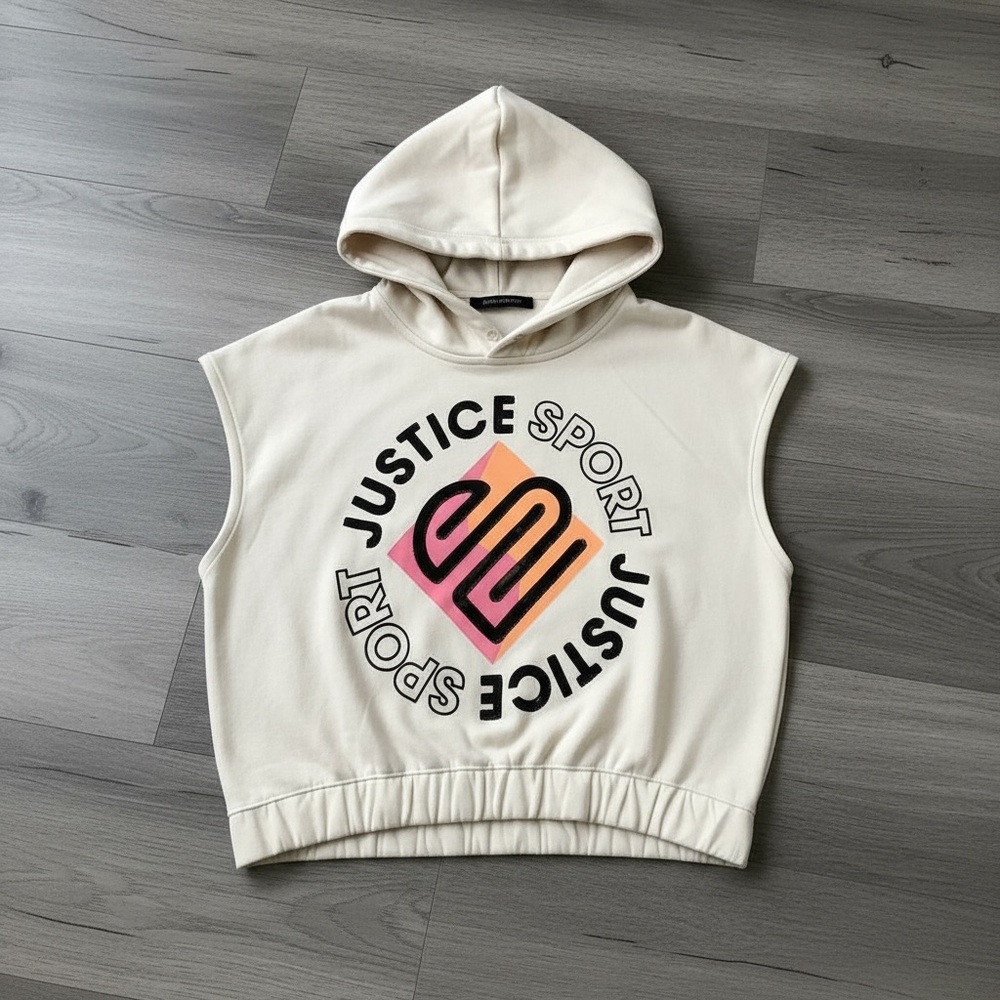 Girl’s Sleeveless Hoodie, Size: 10